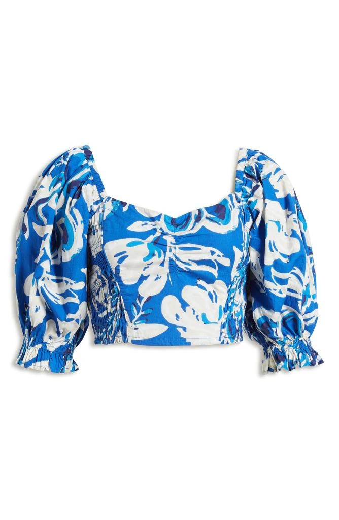 Cleobella Rayna Floral Print Puff Sleeve Crop Top 5