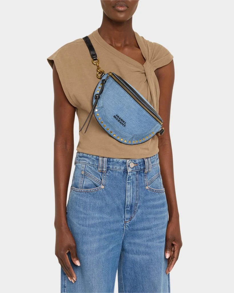 Isabel Marant Skano Oskan Studded Denim Belt Bag 2