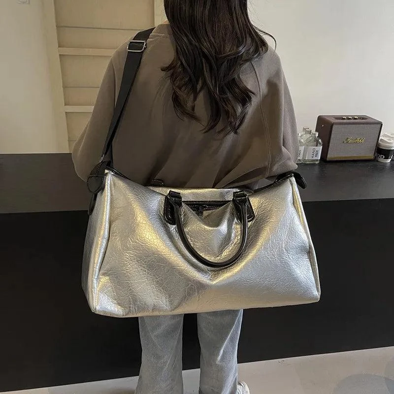 TRUEDAMES PU Leather Oversize Travel Bag 5