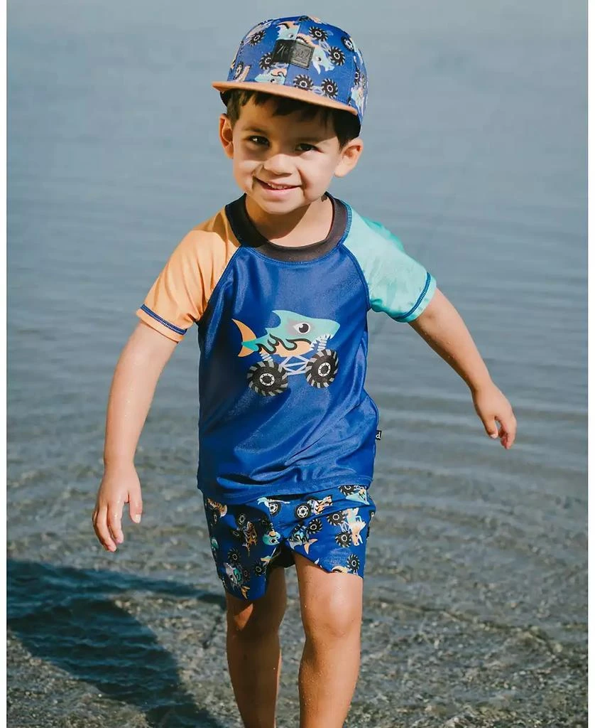 Deux par Deux Boy Cap Blue Truck Print - Toddler|Child 2