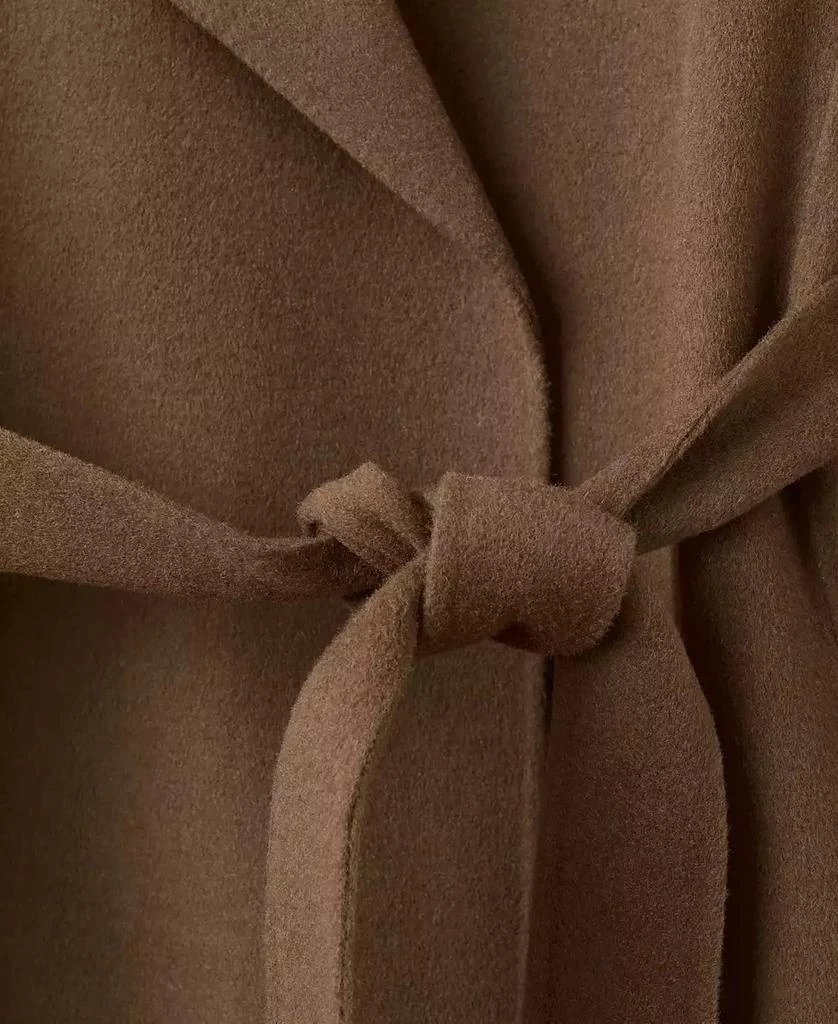 Mango Women
s Belted Handmade Wool Coat 2
