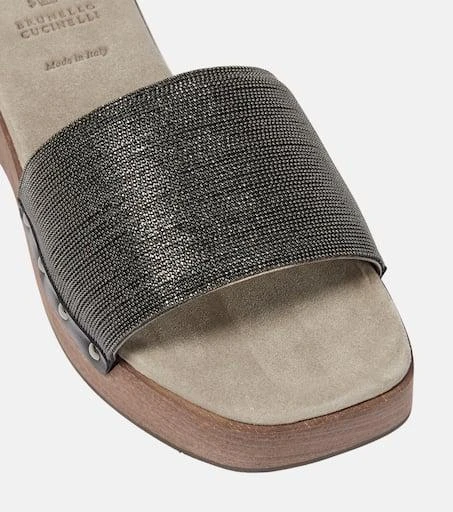 Brunello Cucinelli Embellished clog slides 6