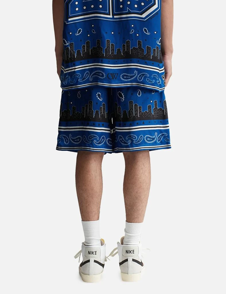 Off-White™ BANDANA VISCOSE SHORTS 4