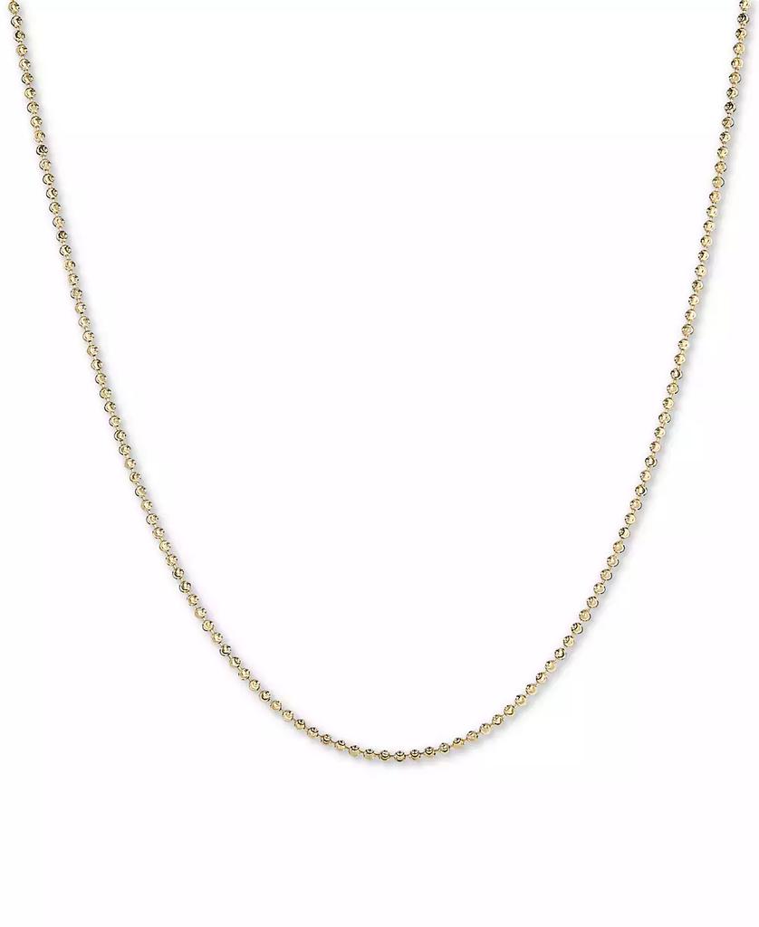 Italian Gold Moon Link 18" Chain Necklace in 14k Gold