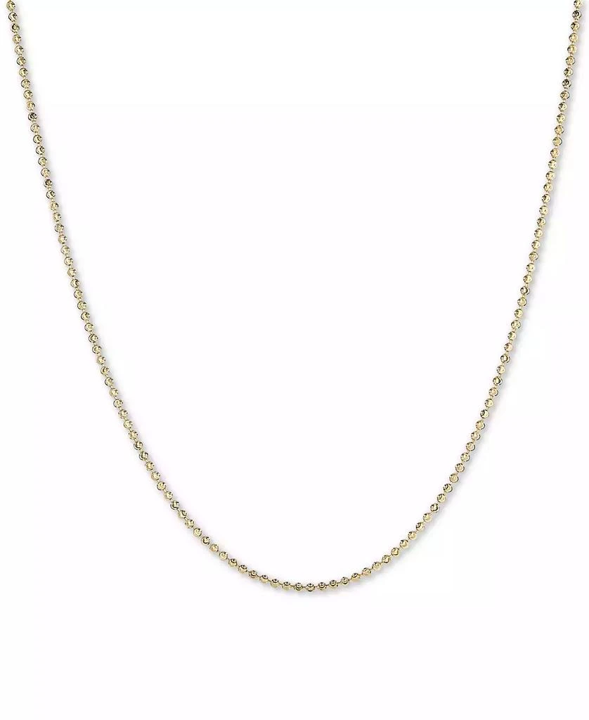 Italian Gold Moon Link 18" Chain Necklace in 14k Gold 1