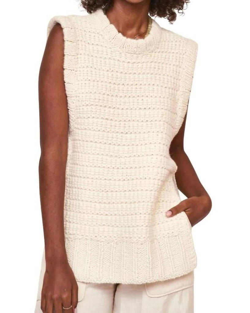 Mirth Camel Open Side Knit Vest 1