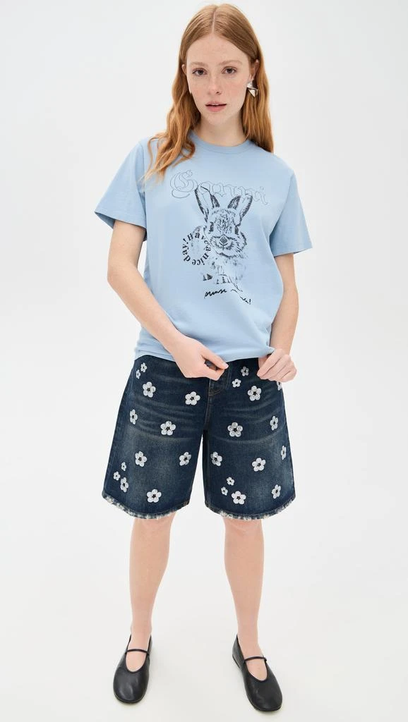 Ganni Future Basic Jersey Bunny Relaxed T-Shirt 4