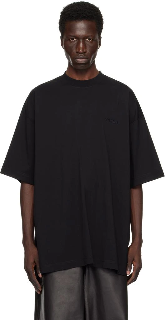 Vetements Black Embroidered Logo T-shirt 1