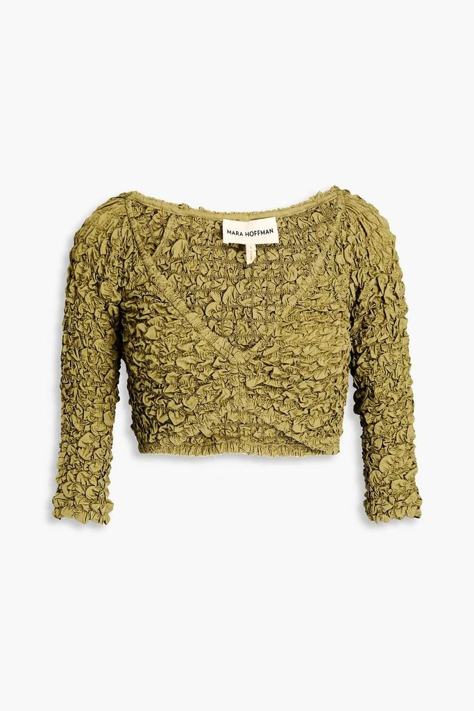Mara Hoffman Aja cropped TENCEL™ Lyocell popcorn top 1