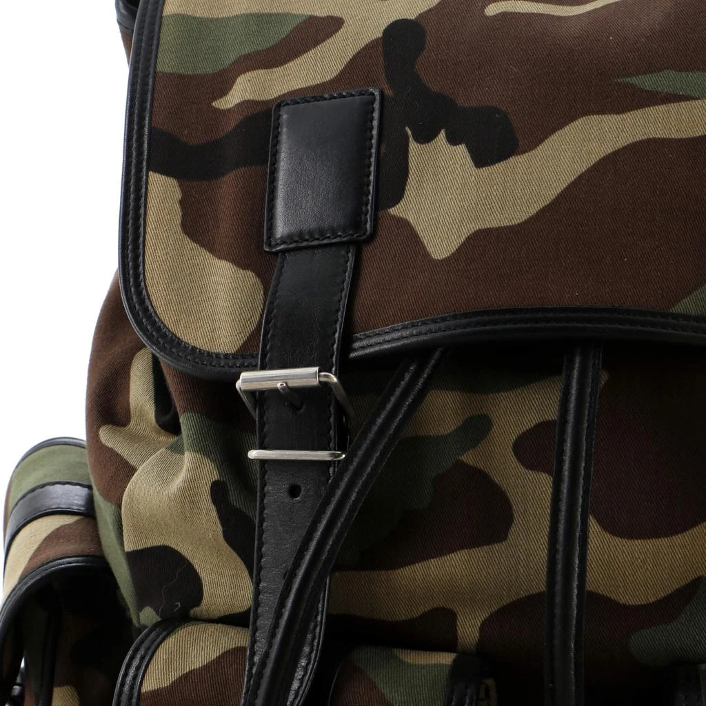 Yves Saint Laurent Rock Sac Backpack Camouflage Canvas Medium 6