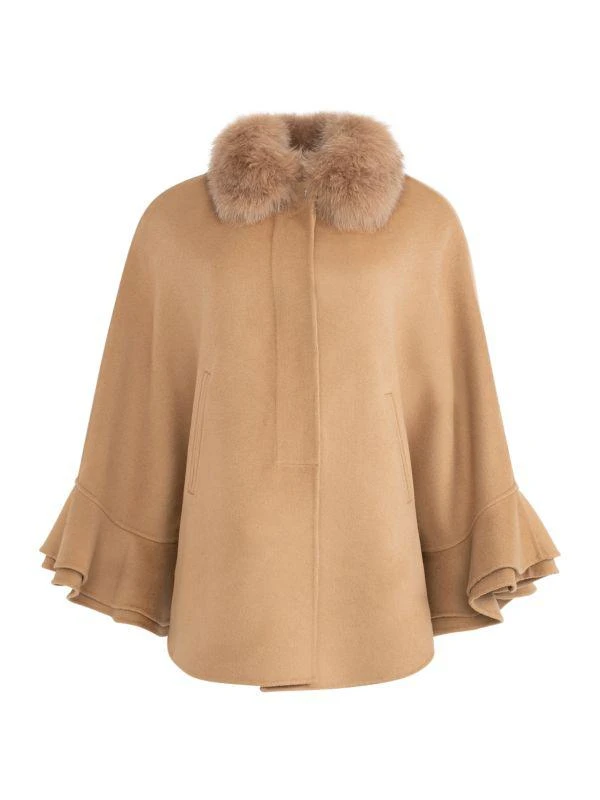 WOLFIE FURS Made For Generations™ Toscana Shearling Cashmere Blend Cape 1