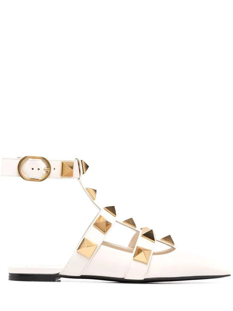 NA White Roman stud Ballerina shoes 1