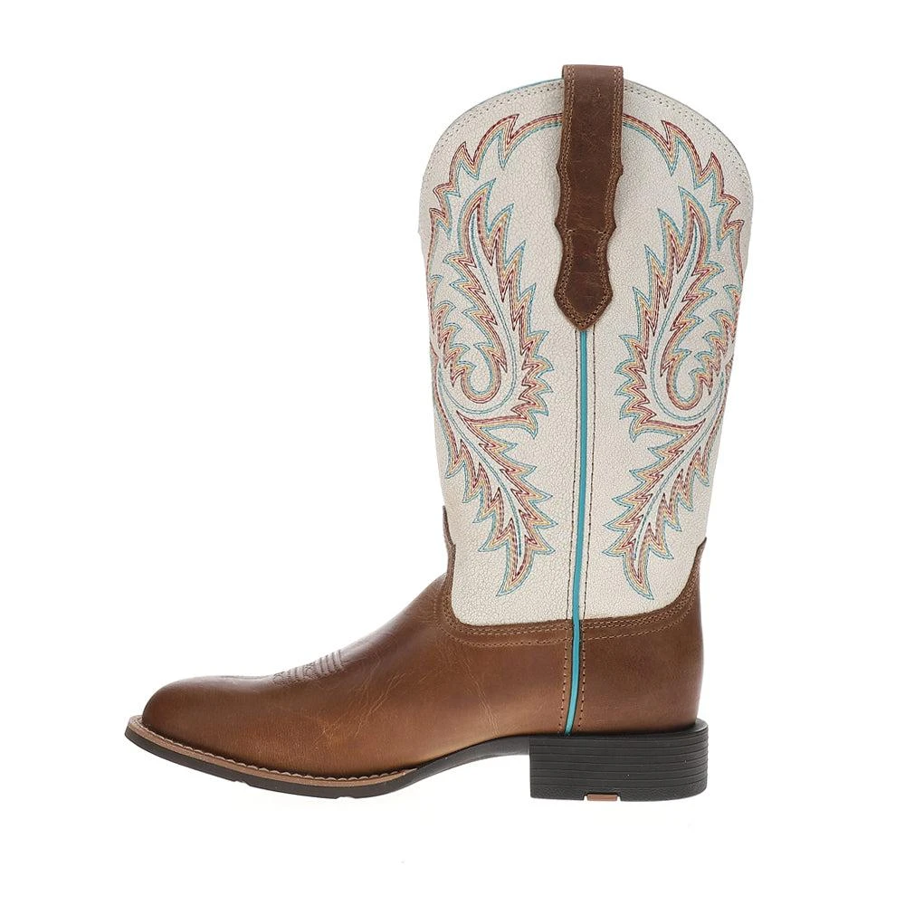 Ariat Round Up StretchFit Embroidered Wide Square Toe Cowboy Boots 3