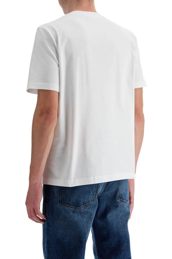 Diesel white cotton t-shirt with embossed logo t-adjust-bigoval 3