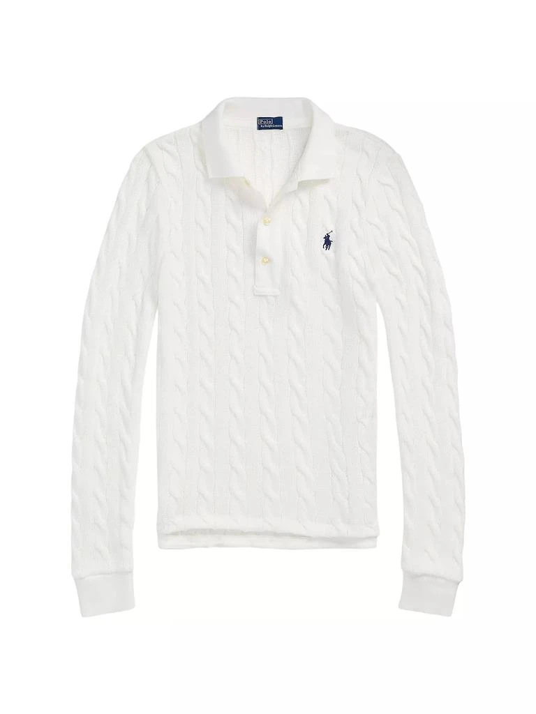 Ralph Lauren Cable-Knit Long-Sleeve Polo Sweater 1