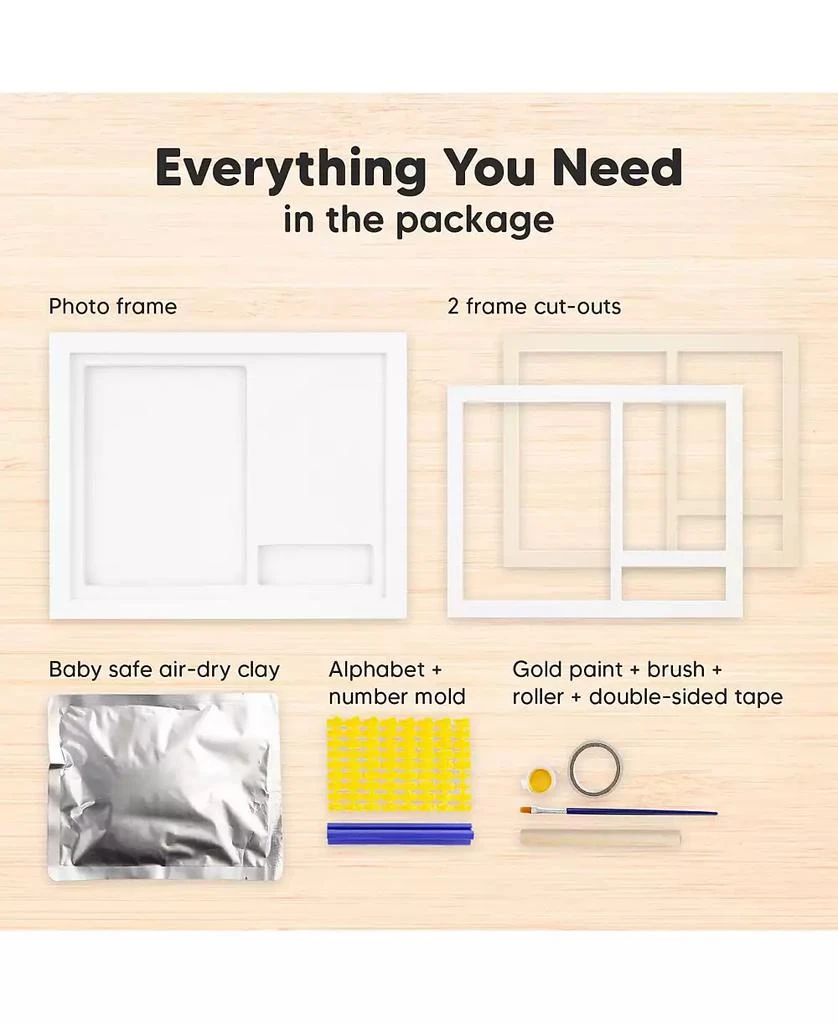 KeaBabies Noel Baby Hand and Footprint Kit, Personalized Baby Keepsake Picture Frame, Newborn Handprint Kit for Boy, Girl 3