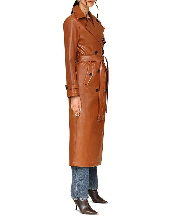 Avec Les Filles Faux Leather Trench Coat 3