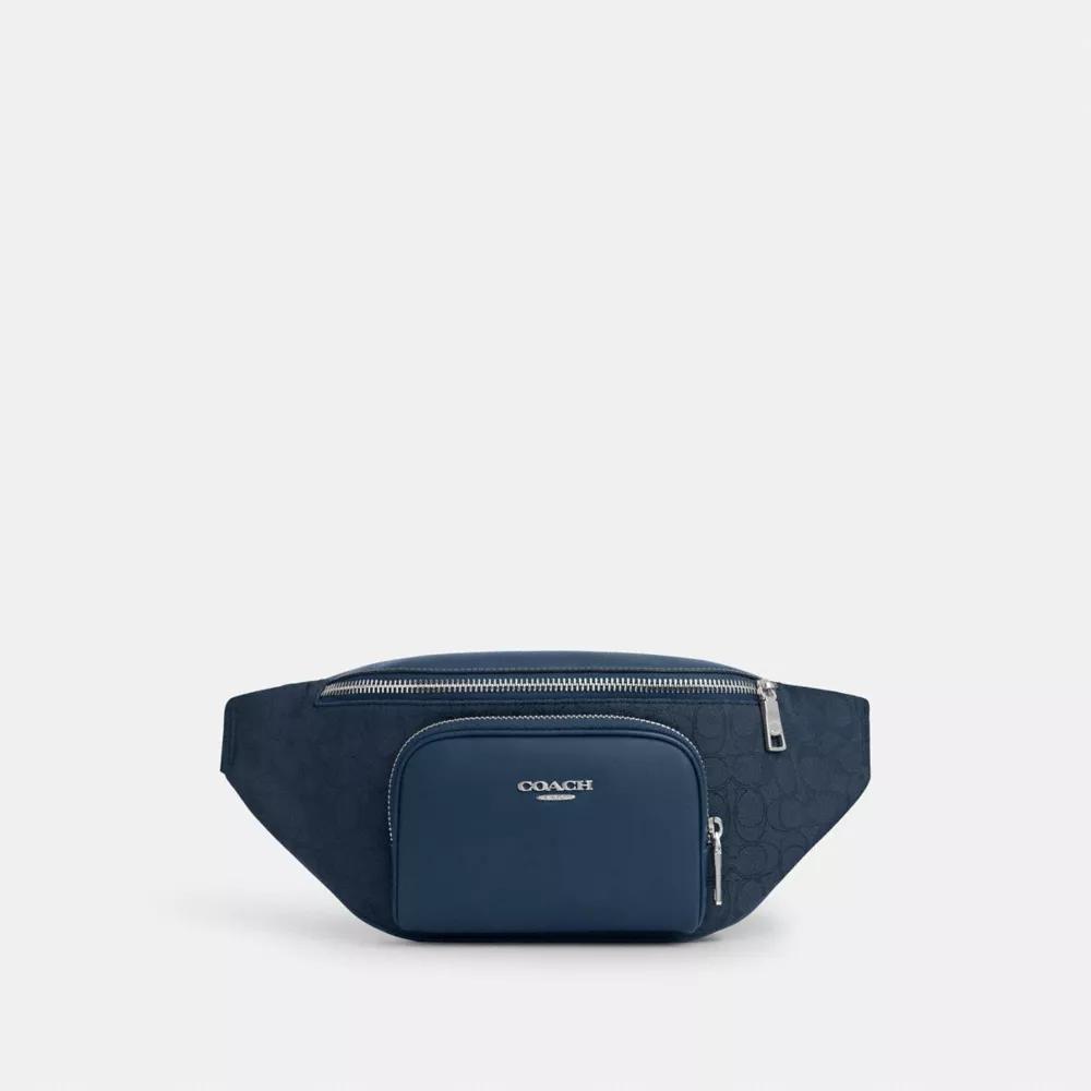 Coach Racer Belt Bag In Signature Jacquard - Bags - Free