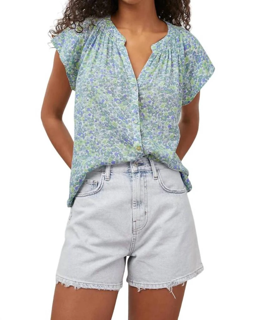 Rails Alena Top In Blue Green Wildflower 1