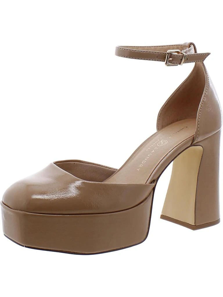 Chinese Laundry Womens Faux Leather Ankle Strap Platform Heels 1