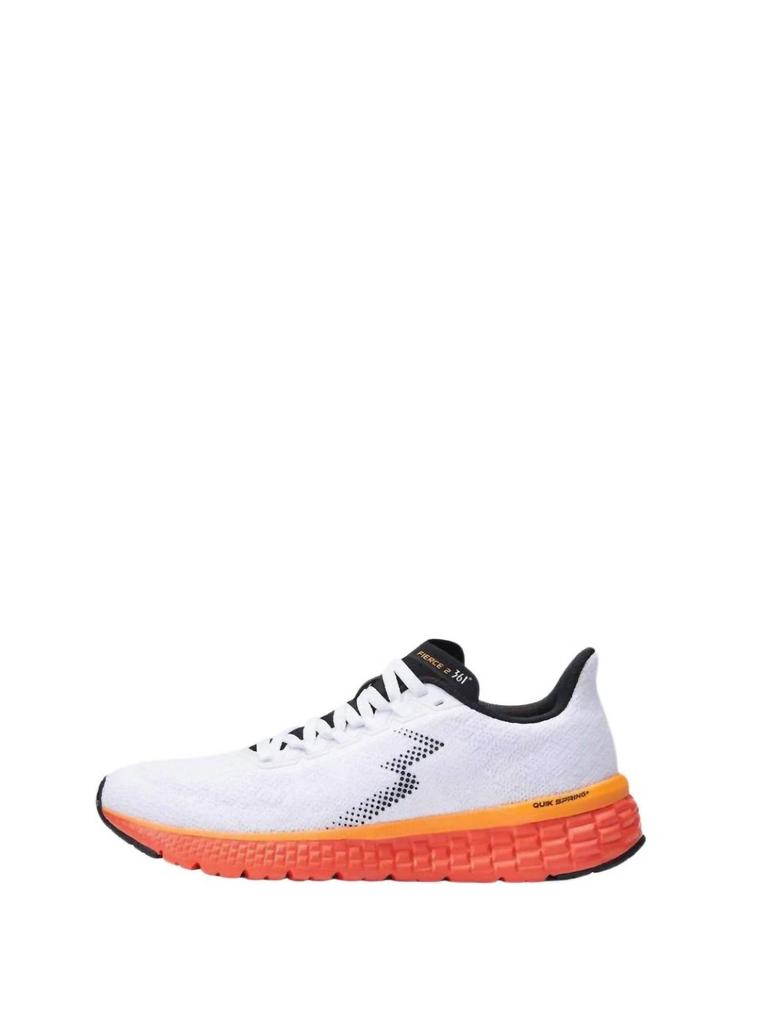 361 Degrees Men's Fierce 2 Trainer Shoes - Medium Width In White,magma Orange