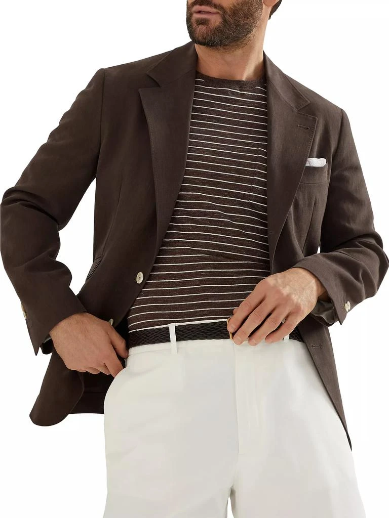 Brunello Cucinelli Twisted Linen Deconstructed Cavallo Blazer 5