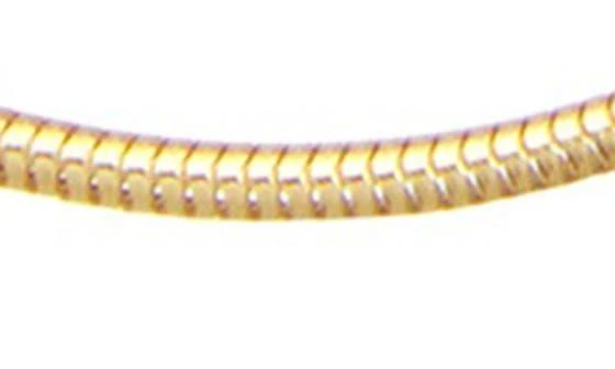 FZN 14K Gold Plated Silver Snake Chain Necklace 2
