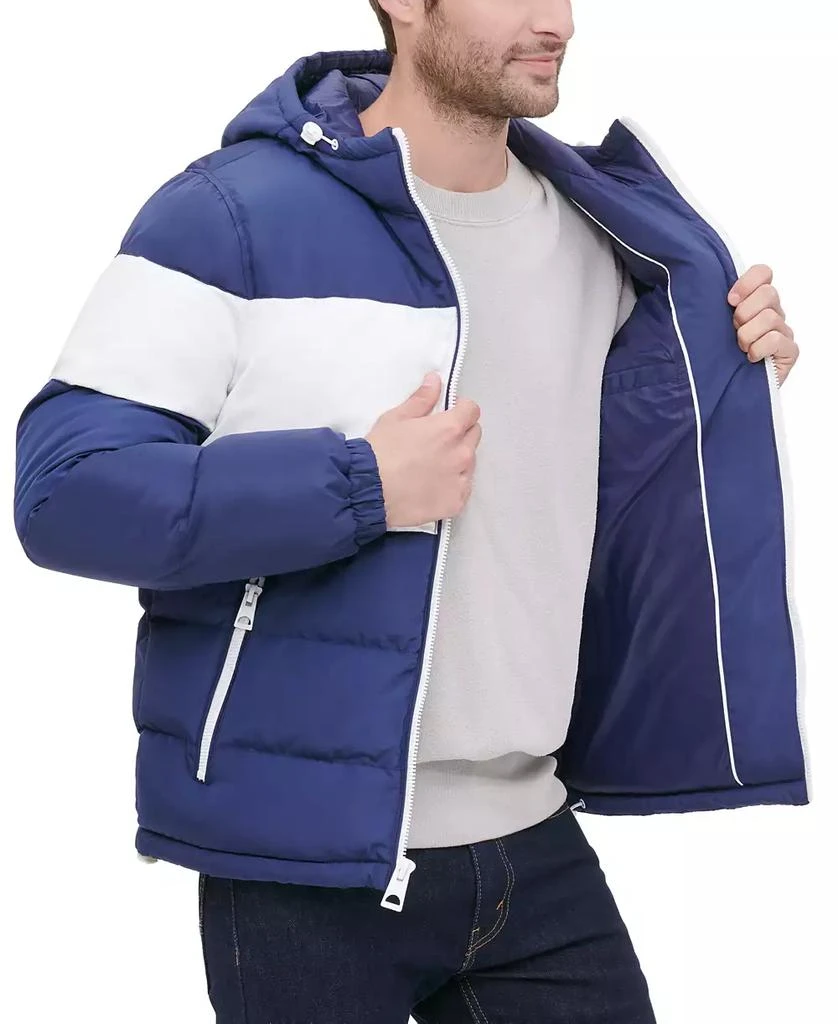 GUESS Men's Colorblock Hooded Puffer Jacket 5
