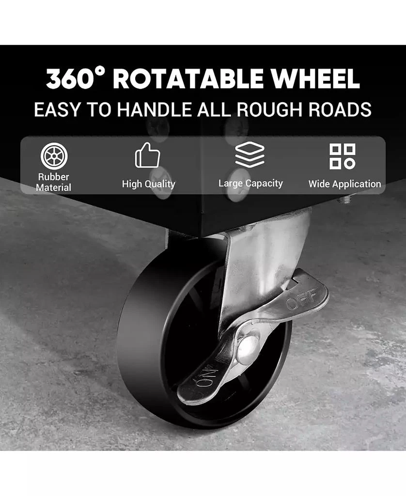 SILVEL All Metal Drawer 3 Tier Rolling Tool Cart with Wheels 2