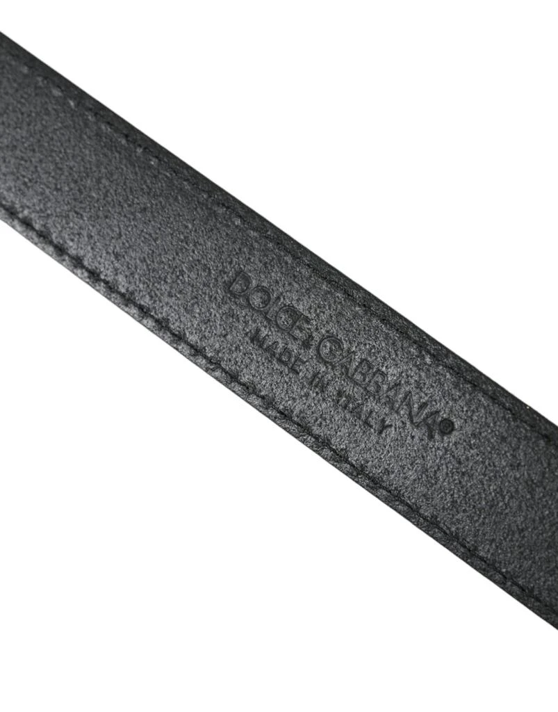 Dolce 
Gabbana Leather Jacquard Metal Buckle Men
s Belt 4