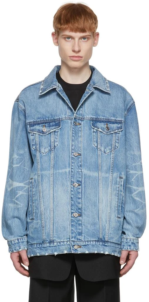We11done Blue Trucker Denim Jacket