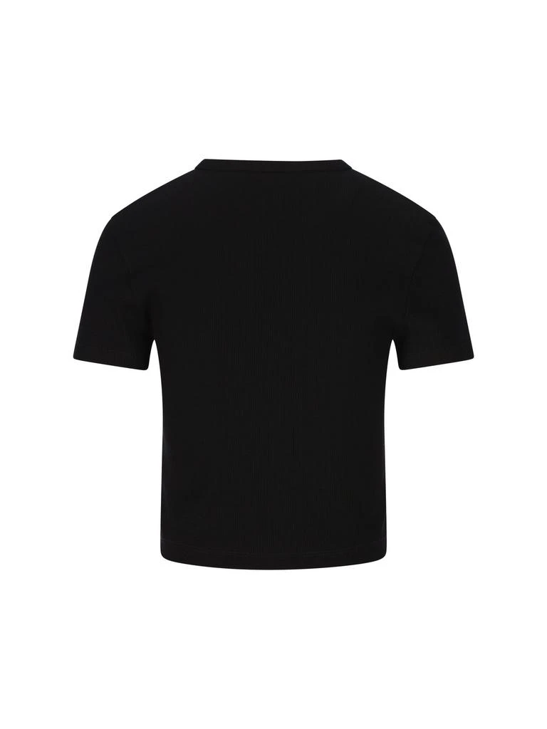 Fendi Fendi Logo Embroidered Crewneck Cropped T-Shirt 2