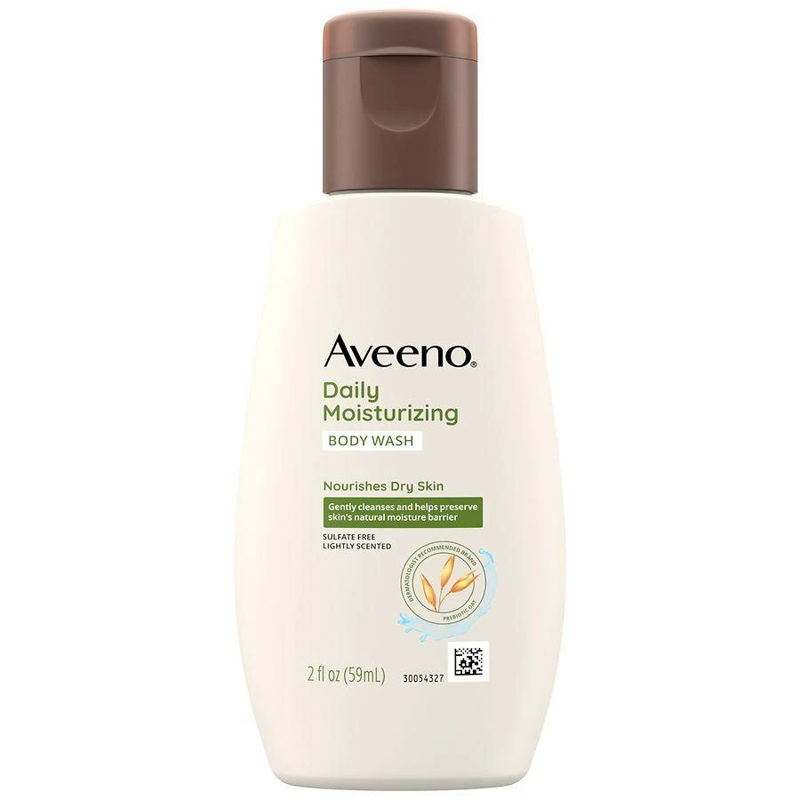 Aveeno Daily Moisturizing Dry Skin Body Wash, Prebiotic Oat, Travel Size 1