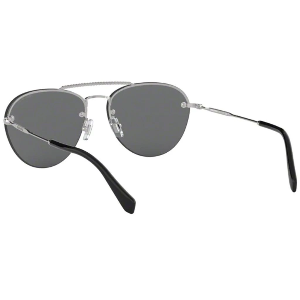 Miu Miu Miu Miu Women's Sunglasses - Core Silver Tone Metal Frame Black Lens | 54US-1BC1A159 5