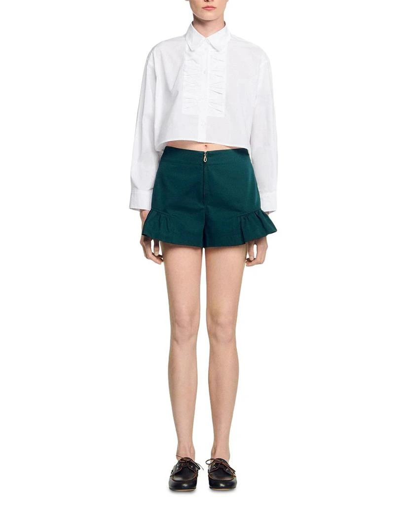 Sandro Relaxed Ruffled Shorts 5