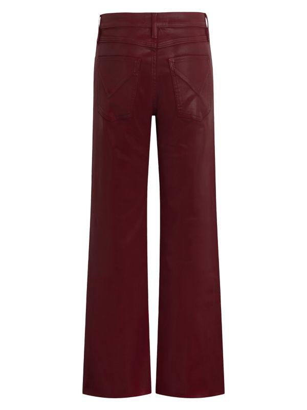 Hudson Rosie Coated High-Rise Stretch Wide-Leg Jeans