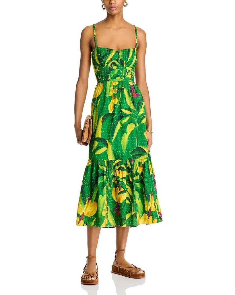 Farm Rio Banana Aquarela Midi Dress 3