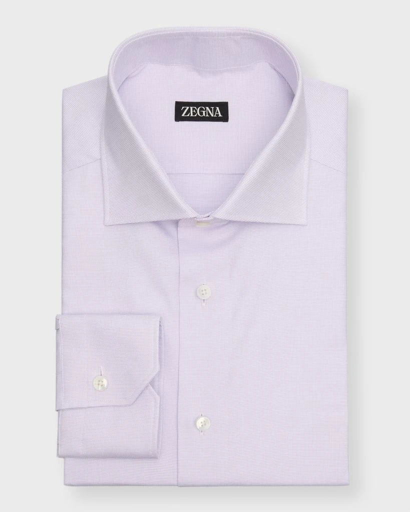 Zegna Men's Cotton Micro-Structure Dress Shirt 1