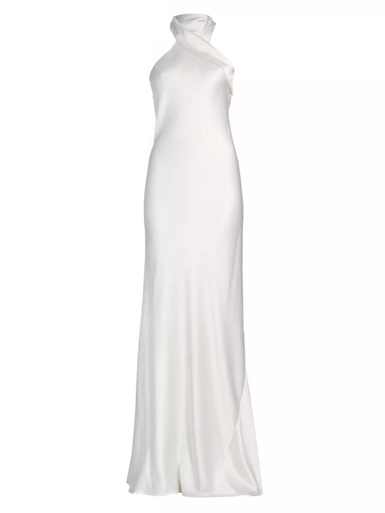 Galvan Pandora Satin Halterneck Gown 1