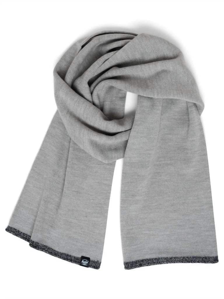 Herschel Unisex Classic Stripe Scarf In Heather Light Grey 1