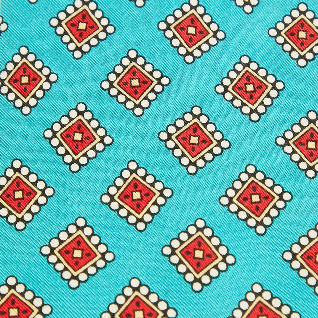 Burberry Burberry Vintage Blue Print Silk Tie 2