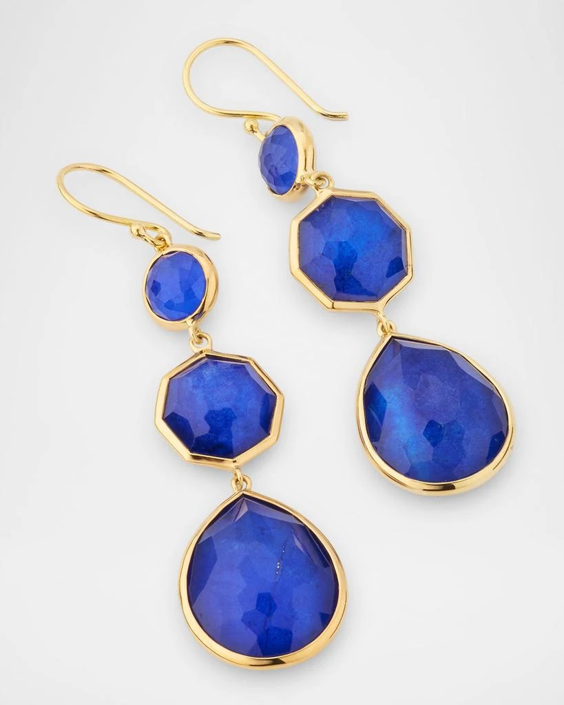 Ippolita Rock Candy Small Crazy 8s Lapis Doublet Earrings in 18K Gold 3