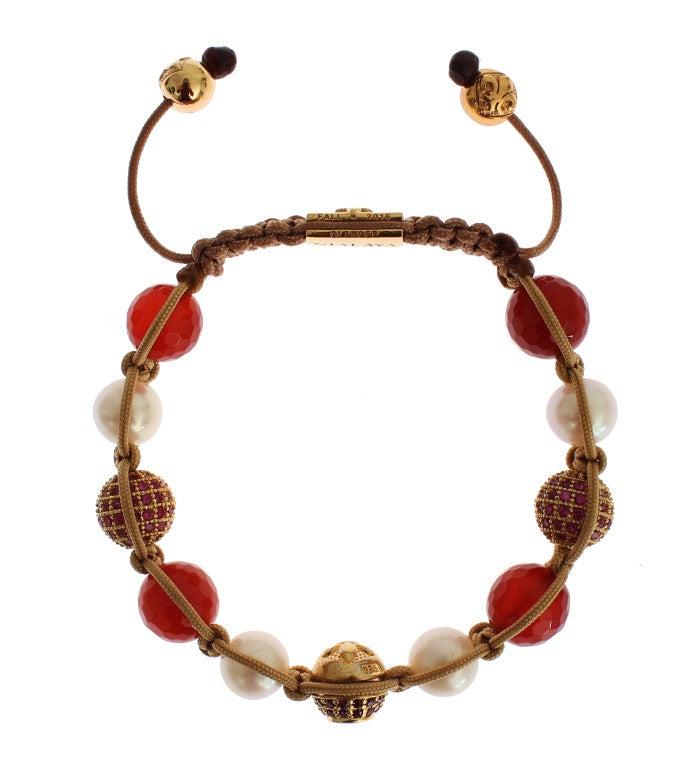 Nialaya CZ Carnelian ivory 925  Women's Bracelet