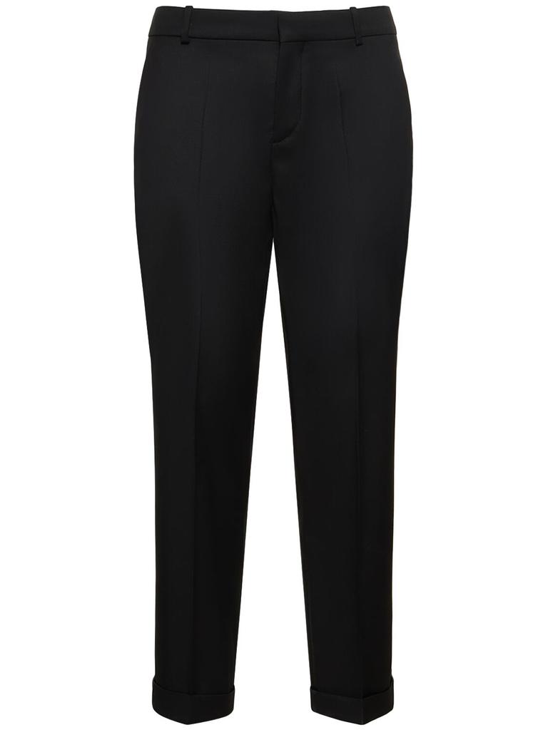Balmain Straight Tailored Wool Pants - Clothing - BeyondStyle