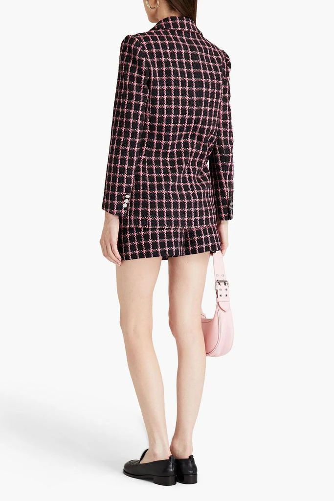 MAJE Double-breasted checked tweed blazer 3
