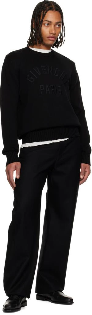Givenchy Black Cotton Knit 
GIVENCHY Paris
 Embroidery Sweater 4