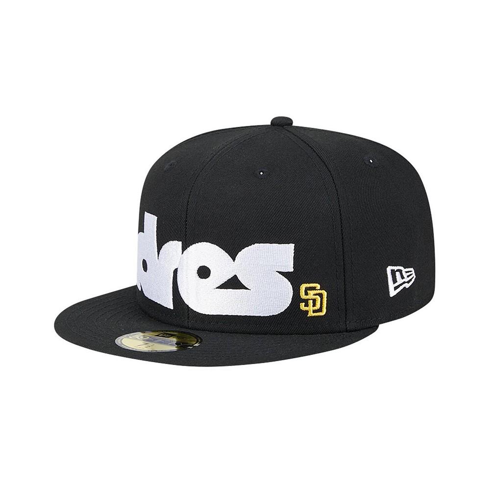 New Era Men's Black San Diego Padres Checkered Undervisor 59FIFTY Fitted Hat