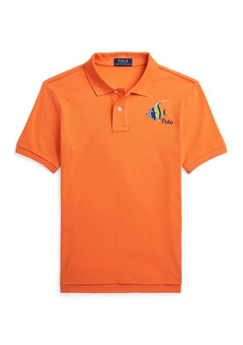 Ralph Lauren Boys 8-20 Fish Embroidered Cotton Mesh Polo Shirt 4