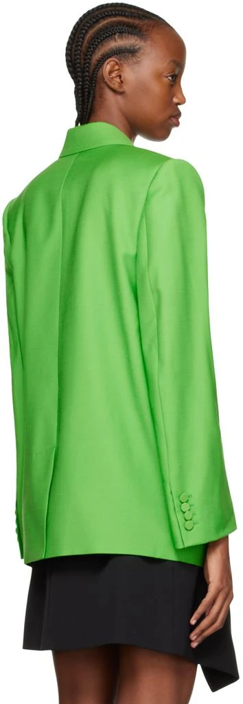 Alexander McQueen Green Double-Breasted Blazer 3