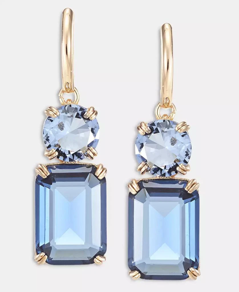 Ralph Lauren Gold-Tone Glass Stone Mixed Cut Drop Earrings